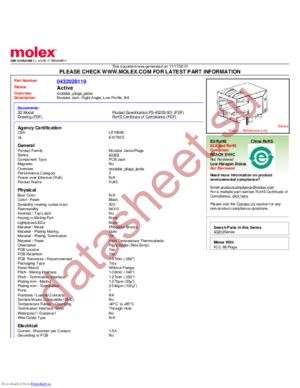 0432028119 datasheet  