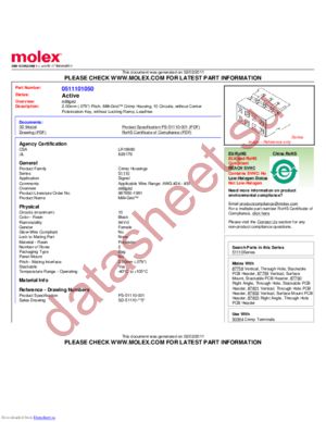 0511101050 datasheet  