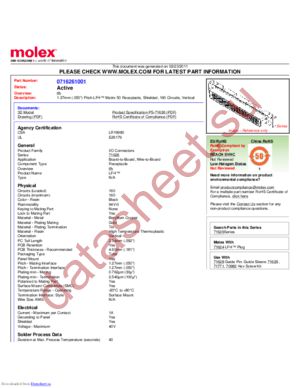 0716261001 datasheet  