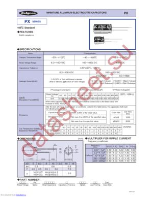 16PX220MEFC6.3X11 datasheet  