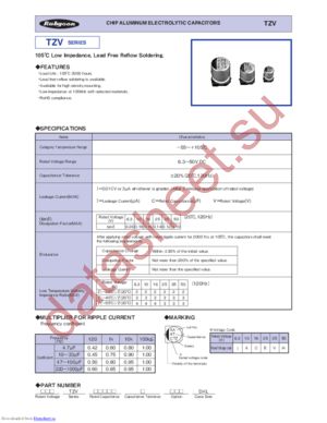 10TZV220M6.3X8 datasheet  