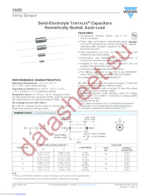 150D276X5020R2BE3 datasheet  