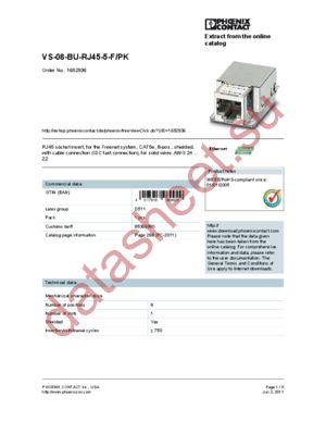 1652936 datasheet  