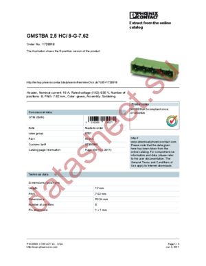 1728918 datasheet  