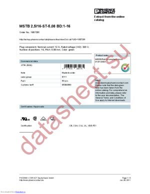 1857391 datasheet  