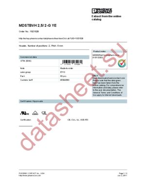 1921528 datasheet  