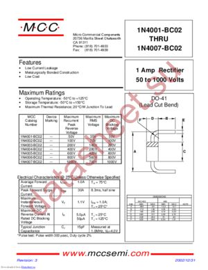 1N4001-BC02 datasheet  