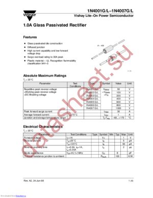 1N4001G/L datasheet  