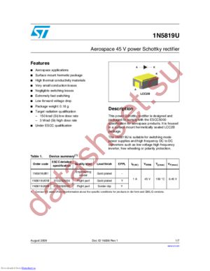 1N5819U datasheet  