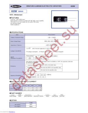 200KXW330MEFC18X30 datasheet  