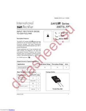 20ETS08FPPBF datasheet  