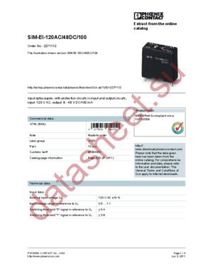 2271112 datasheet  