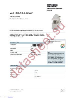 2278322 datasheet  