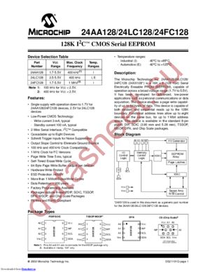 24AA128T-I/MNY datasheet  