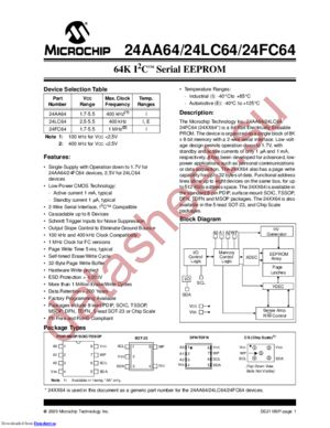 24FC64T-I/MC datasheet  