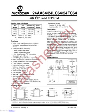 24FC64-I/P datasheet  