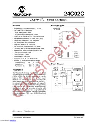 24C02CT-I/SNG datasheet  