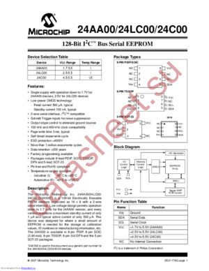 24LC00-E/MC datasheet  