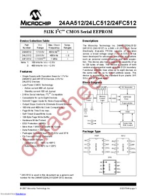 24AA512T-I/ST datasheet  