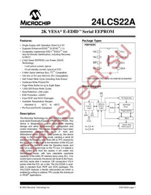 24LCS22A-I/SNG datasheet  