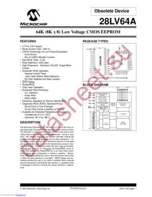 28LV64AT-30I/SO datasheet  