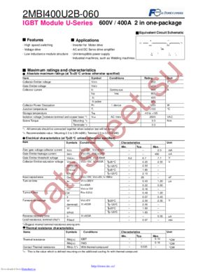 2MBI400U2B060 datasheet  