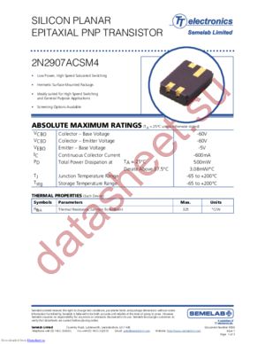 2n2907acsm4 datasheet  