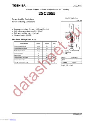 2SC2655-Y(F,M) datasheet  