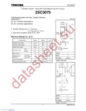 2SC3075(TE16L1,NQ) datasheet  