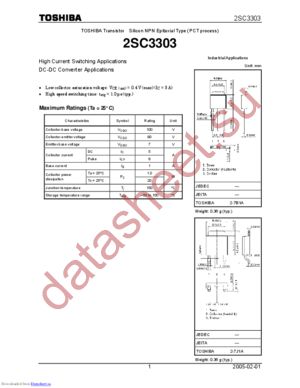 2SC3303-O(T6L1,NQ) datasheet  