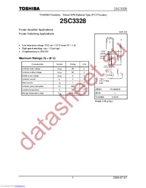 2SC3328-Y(TE6,F,M) datasheet  