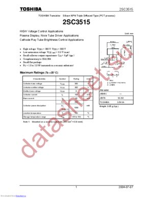 2SC3515-O(TE12L,CF datasheet  