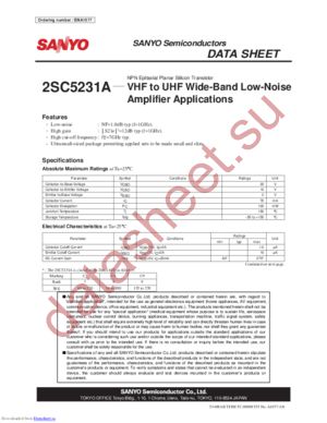 2SC5231A-8-TL-E datasheet  