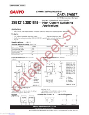 2SB1215T-E datasheet  
