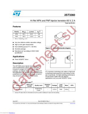 2st3360 datasheet  