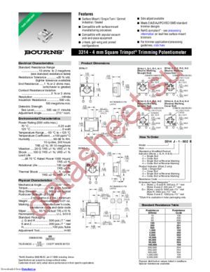 3314J-1-100E datasheet  