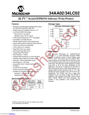 34AA02-I/ST datasheet  