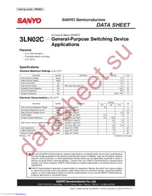 3LN02C-TB-E datasheet  