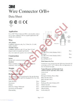 O/B+ datasheet  