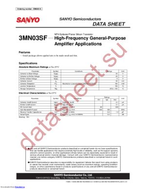 3MN03SF-TL-E datasheet  