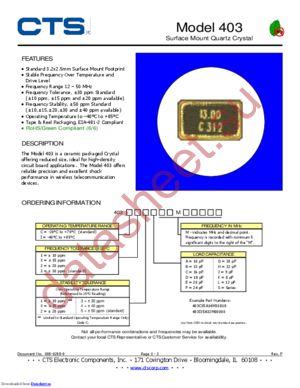 403C11A16M80000 datasheet  