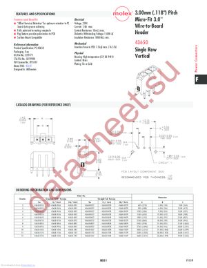 436500316 datasheet  