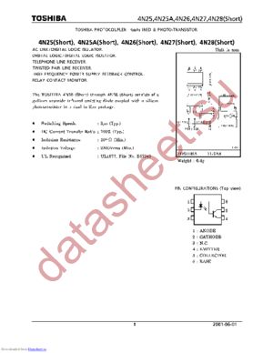 4N26(SHORT,F) datasheet  