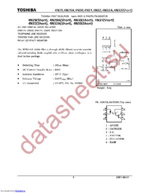 4N29A(SHORT,F) datasheet  