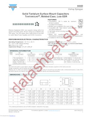 593D106X0035D2TE3 datasheet  