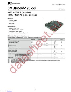 6MBI450V-120-50 datasheet  