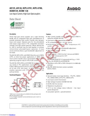 HCNW139-000E datasheet  