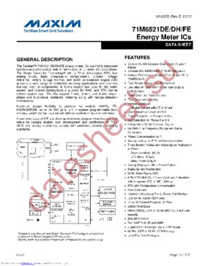 71M6521FE-IM/F datasheet  