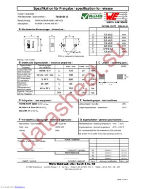 744310115 datasheet  