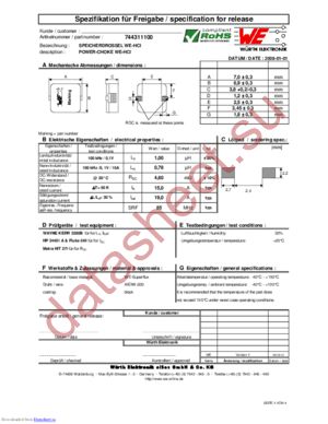 744311100 datasheet  